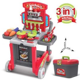Buba Детска кухня Little Chef, 008-930, куфар, червена, NEW022686