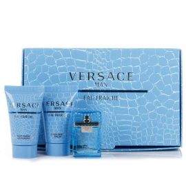 Versace Man Eau Fraiche Комплект за мъже EDT тоалетна вода 50 ml + душ гел 50 ml + афтършейв 50 ml 
