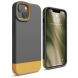 Elago Glide Case - удароустойчив силиконов (TPU) калъф за iPhone 13 (тъмносив-жълт)