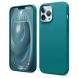 Elago Soft Silicone Case - силиконов (TPU) калъф за iPhone 13 Pro Max (тъмнозелен)