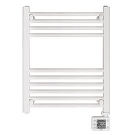 Лира за баня Adler AD 7823, 400W, 10 нагревателни ленти, LED контролер панел, Енергоспестяващ режим, IP24, Бял
