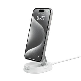 Регулируемо безжично зарядно устройство Belkin BOOST CHARGE™ PRO Qi2 15w, Бял WIA008btWH