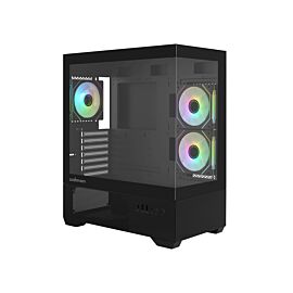 Zalman кутия Case ATX - Chronix BLACK V2 - 3 x 120 mm A-RGB, USB-C, Tempered Glass