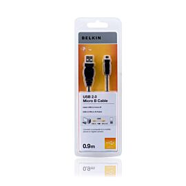 Belkin Micro USB Cable - кабел за устройства с Micro USB (HTC, Samsung, Nokia и др.) (0.9 метра)