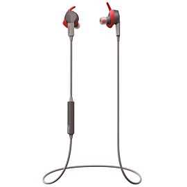 Jabra Bluetooth Stereo Headset Sport Coach - безжични спортни слушалки с хендсфрий и вграден сензор за тренировки за смартфони с Bluetooth (червен-сив)