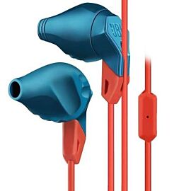 JBL Grip 200 - спортни слушалки с микрофон за iPhone, iPod, iPad и мобилни устройства (син)