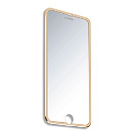 4smarts Second Glass Curved Rim 2.5D - калено стъклено защитно покритие с извити ръбове за целия дисплея на iPhone 8, iPhone 7 (прозрачен-златист)