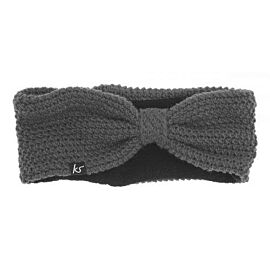 KitSound Bow Headband - вълнена лента за глава с вградени слушалки за iPhone и мобилни устройства (сив)
