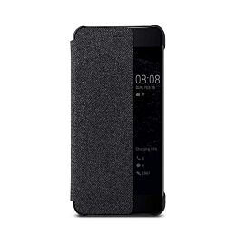 Huawei Smart Cover Window - оригинален кожен калъф за Huawei P10 (тъмносив)