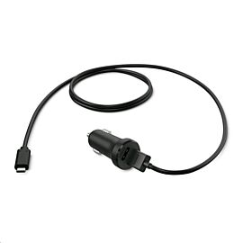 Sony Car Quick Charger 4.8A AN430 - зарядно за кола с 2xUSB изхода, 4.8A и с отделен USB-C кабел