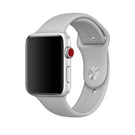 Apple Sport Band S/M & M/L - оригинална силиконова каишка за Apple Watch 42мм, 44мм (бледосив) (Apple Box)