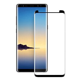 Eiger 3D Glass Case Friendly Curved Tempered Glass - калено стъклено защитно покритие с извити ръбове за целия дисплея на Samsung Galaxy Note 9 (черен-прозрачен)