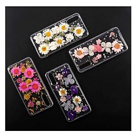 4smarts Soft Cover Glamour Bouquet - силиконов (TPU) калъф с цветя за Huawei P20 (бял)