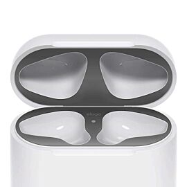 Elago AirPods Dust Guard - комплект метални предпазители против прах за Apple AirPods (тъмносив-мат)