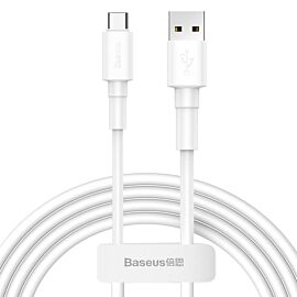 Baseus Mini USB-C Cable - USB-C кабел за устройства с USB-C порт (100 см) (бял)