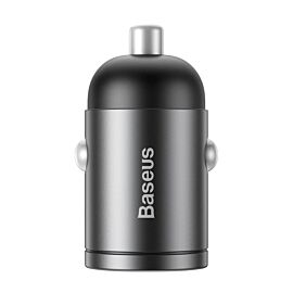 Baseus Tiny Star Mini Quick Charge Car Charger 30W VCHX-A0G - зарядно за кола с USB изход и технология за бързо зареждане (тъмносив)