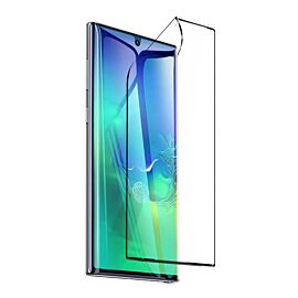 Baseus Full Screen Curved Soft Screen Protector - извито защитно покритие с черна рамка за целия дисплей на Samsung Galaxy Note 10 (два броя)