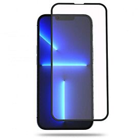 Premium Full Glue 5D Tempered Glass - обхващащо и ръбовете стъклено защитно покритие за дисплея на iPhone 13 Pro Max (черен)