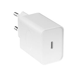 OEM USB-C Travel Wall Charger 20W - захранване за ел. мрежа 20W с USB-C изход и технология за бързо зареждане (бял)