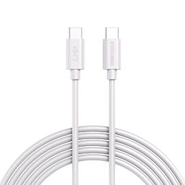 LMP USB-C to USB-C Cable 100W - USB-C към USB-C кабел за устройства с USB-C порт (200 см) (бял)