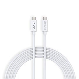 LMP USB4 USB-C to USB-C Cable, 8K, 60W, 20Gbps - USB4 кабел за устройства с USB-C порт (300 см) (бял)
