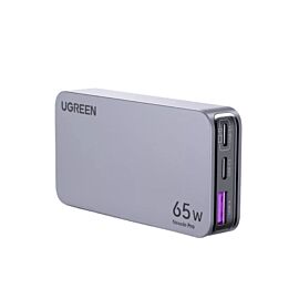 Захранване за ел. мрежа за лаптопи, смартфони и таблети с USB-A и 2xUSB-C изходи с технология за бързо зареждане - Ugreen Nexode Pro GaN Fast Wall Charger 65W PD (тъмнос