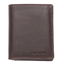 Вртикален мъжки портфейл SILVER FLAME - бордо SFT1120