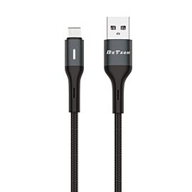 Кабел за данни DeTech DE-C38C, Type-C, 1.0m, Черен - 40199