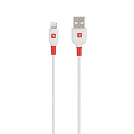 Кабел Skross, Lightning - USB-A 2.0 мъжко, 2.0 м, Бял