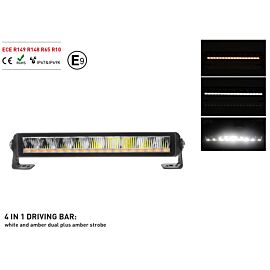 35.5 см 4 в 1 Висококачествен Led Bar Лед Бар Диоден Прожектор DRL с бяла габаритна светлина и оранжева аварийна блиц 50W 2100 LM HAL535