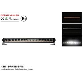55 см 4 в 1 Висококачествен Led Bar Лед Бар Диоден Прожектор DRL с бяла габаритна светлина и оранжева аварийна блиц 80W 3800 LM HAL536