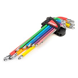 Комплект от 9бр. шестограмни ключове TORX S2 дълги 34 x 12 x 4 cm AMPL096