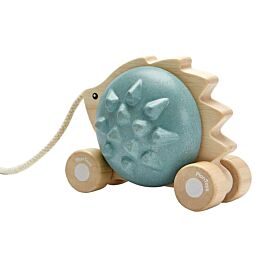 PlanToys играчка за дърпане син таралеж 5275