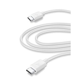Cellular line Кабел данни Cellularline USB C - USB C, 3м, Бял 6661