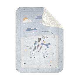 Kikkaboo Супер меко бебешко одеяло с шерпа 110/140 см Stripy Friends 31103020152