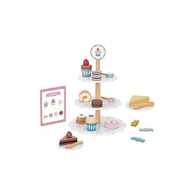Tooky Toy Дървен стенд за десерти TJ273