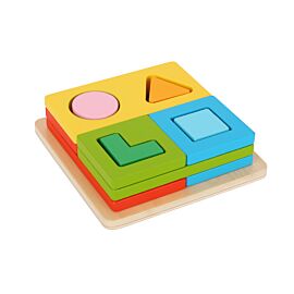 Tooky Toy Дървен сортер Multi-shape TF862