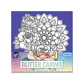 Grafix Платно за оцветяване Цвете, покрито с брокат, 30 х 30 cm 6605330166
