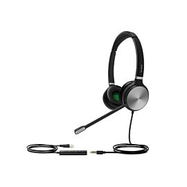 Yealink UH36 Dual стерео слушалки, 3.5 мм, USB-А, UC, сребристочерен 1308016