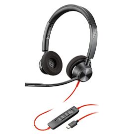 HP Poly Blackwire 3320 Stereo Microsoft Teams Certified USB-C Headset +USB-C/A Adapter 8X220AA
