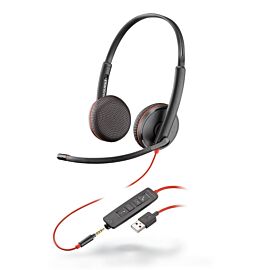 HP Poly Blackwire 3225 Stereo USB-C +3.5mm Plug +USB-C/A Adapter слушалка с микрофон 8X229AA