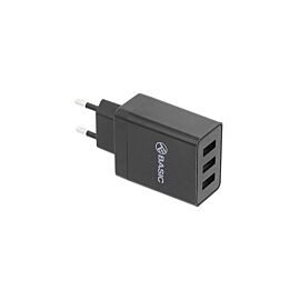 Tellur HC302 3 Ports USB стенно зарядно, 3 в 1, 3 x USB, 4.8A, черно TLL151221