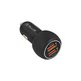 Зарядно за кола Tellur FCC8 - с бързо зареждане QC 3.0, 6A TLL151261