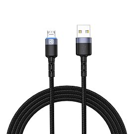Кабел Tellur USB – Micro-USB, LED светлина, 1.2м - черен TLL155353