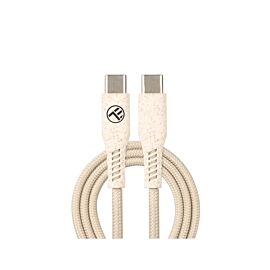 Tellur Green PD60W кабел за данни, USB-C - USB-C, 1 м, кремав TLL155441