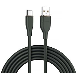 Кабел Tellur USB to Type-C, 3A, Силиконов, 1 м, Черен TLL155591