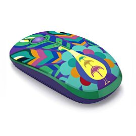 Tellur безжична оптична мишка, декорирана като паун, 1600 DPI, LED TLL491181