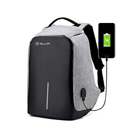 Раница за лаптоп Tellur 15.6" с USB порт, функция "Анти-кражба" - сива TLL611261