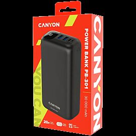 Външна батерия Canyon CNE-CPB301B Черна 30000 mAh