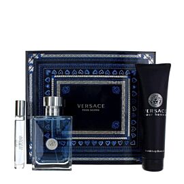 Versace Pour Homme Комплект за мъже Тоалетна вода 100 ml Душ гел 150 ml Тоалетна вода 5 ml